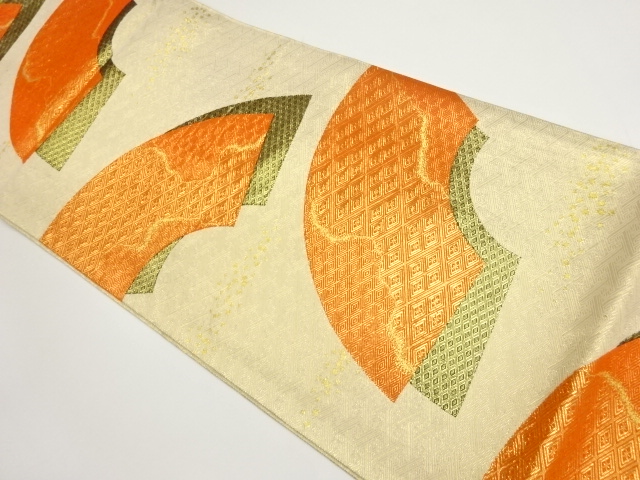 佐賀錦扇面模様織出し袋帯